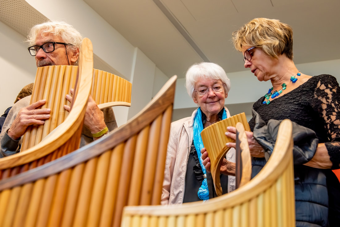 Jeanne Gollut am Festival der Panflöte